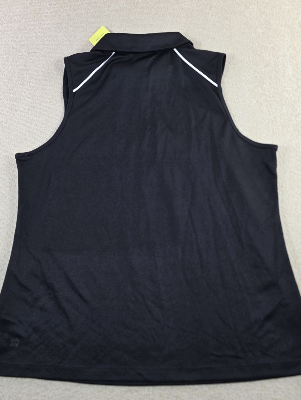 All In Motion Women’s Large Black Sleeveless Golf Tennis Collared Tank Top NWT - Picture 2 of 5